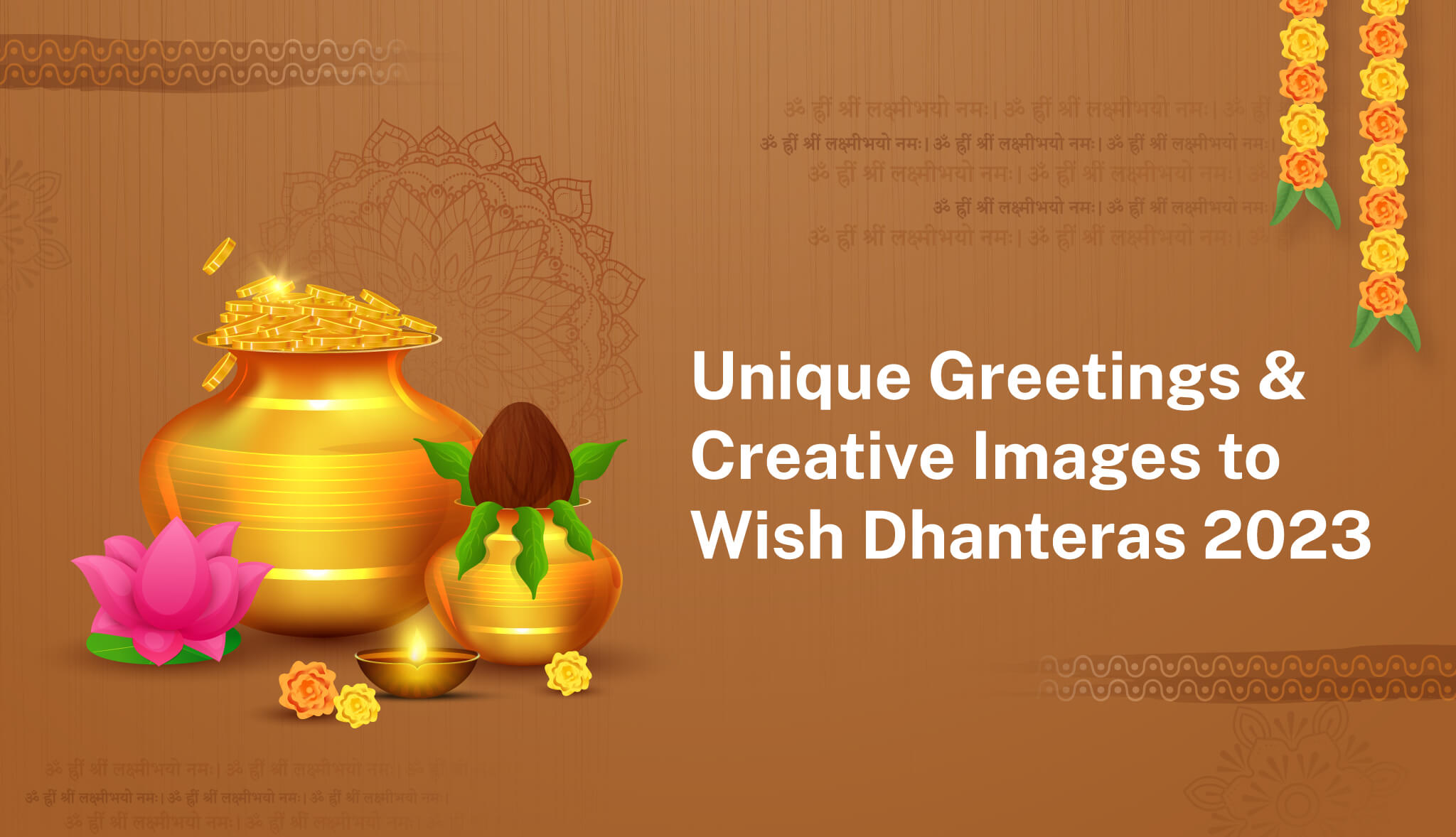 Unique greetings and creative images to wish Dhanteras 2023 - Post it